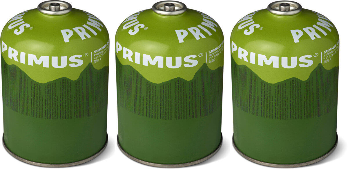 3x PRIMUS Summer Gas Ventilgaskartusche mit selbstschließendem Ventil - 450g (PGS450) von Primus 3x PRIMUS Summer Gas Ventilgaskartusche mit selbstschließendem Ventil - 450g (PGS450) von Primus
