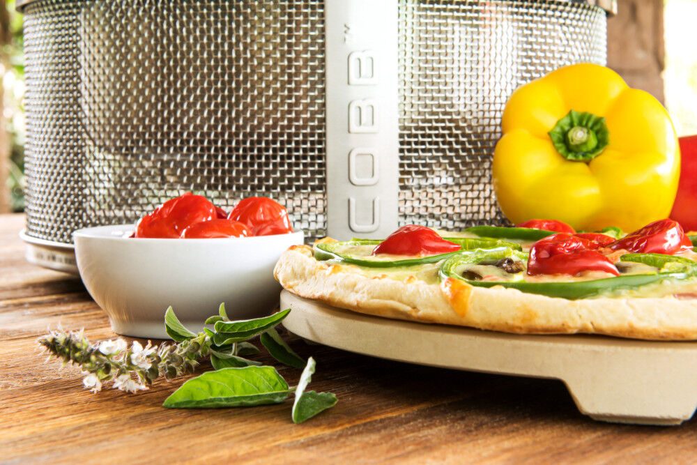 Pizzaplatte ~ Pizzastein Ø 26cm für Holzkohle und Gas Cobbgrill (CO69) von Cobb