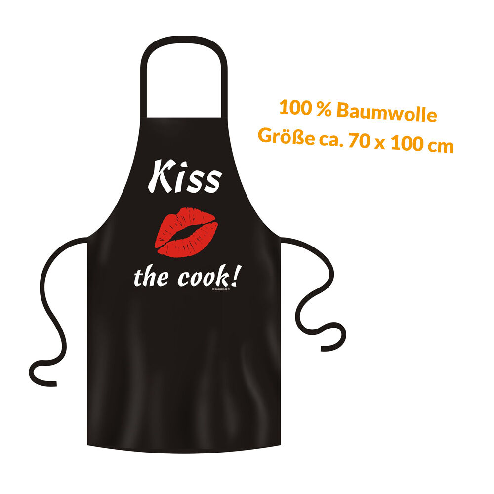 Grillschürze - Küchenschürze - Kochschürze ~ Kiss the cook! ~ (2960)