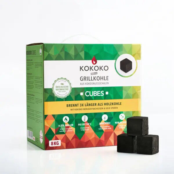 8KG KOKOKO CUBES für Cobb Holzkohlegrill & Minion-Ring & Dutch Oven von McBrikett 8KG KOKOKO CUBES für Cobb Holzkohlegrill & Minion-Ring & Dutch Oven von McBrikett