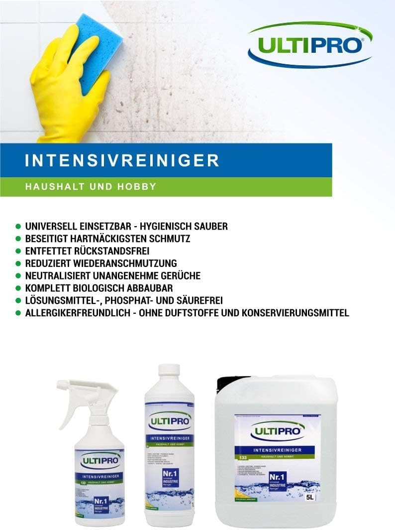 1x 0,5 Liter ULTIPRO Intensivreiniger für Haushalt & Hobby & Camping & Gewerbe | biologisch abbaubarer von ULTIPRO
