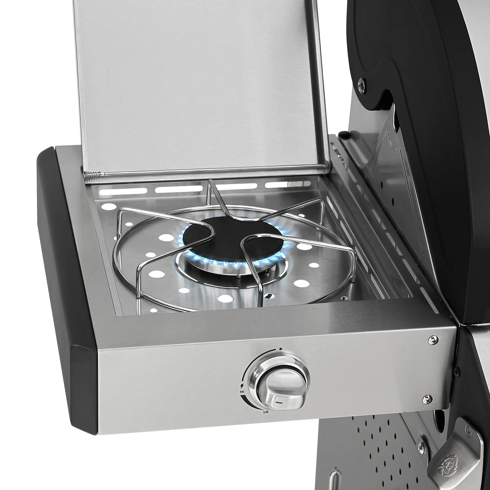 BURNHARD Big FRED Deluxe Gasgrill 4-Brenner in der Farbe Edelstahl mit Gusseisenrost von BURNHARD