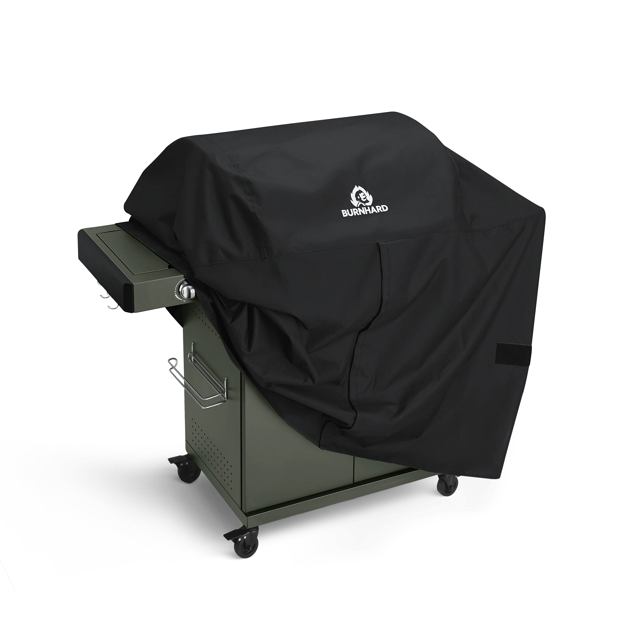 BURNHARD Big FRED Deluxe Gasgrill 4-Brenner in der Farbe Grün mit Gusseisenrost von BURNHARD