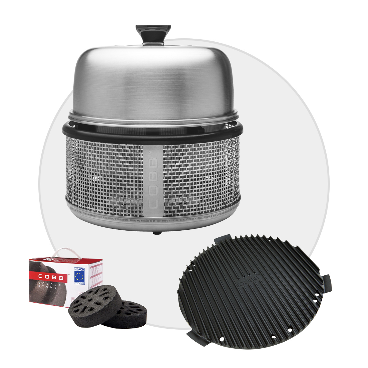 COBB Premier AIR DELUXE Grill inkl. Air Deckel & Griddle+ (CO300-1) von Cobb