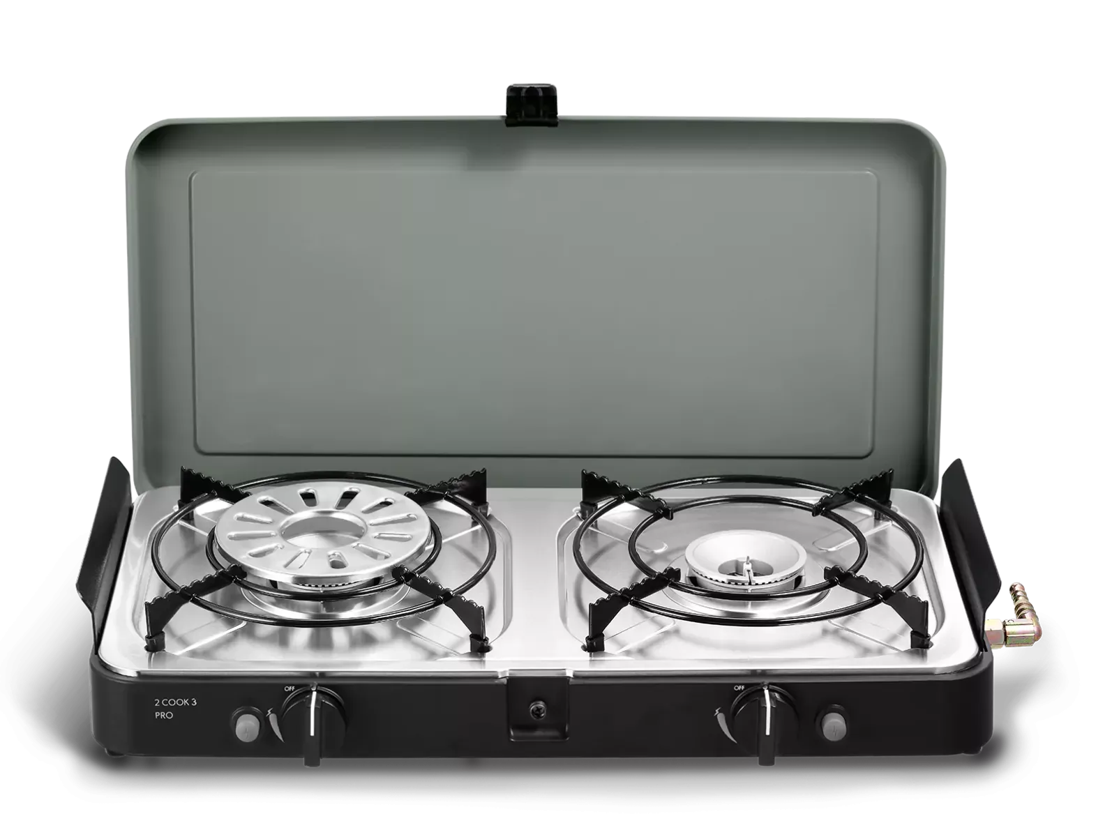 CADAC 2 Cook 3 Pro Deluxe 50mbar | Piezo-Zündung | Leichter Kocher mit 2 Brennern von CADAC
