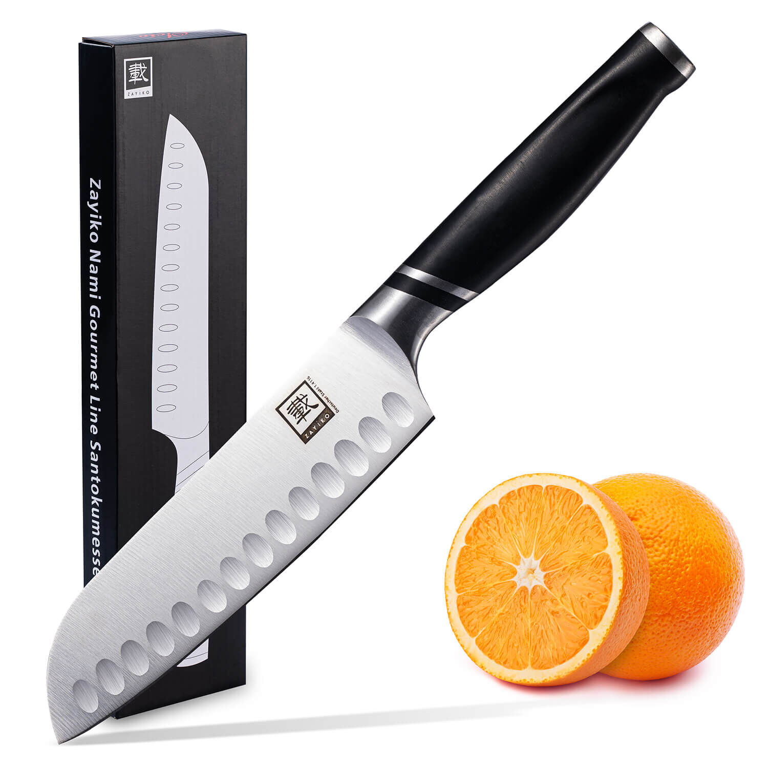 Zayiko NAMI Serie Santokumesser 17,00 cm Klinge | Deutscher Edelstahl | Ergonomischer ABS Griff von Zayiko Zayiko NAMI Serie Santokumesser 17,00 cm Klinge | Deutscher Edelstahl | Ergonomischer ABS Griff von Zayiko