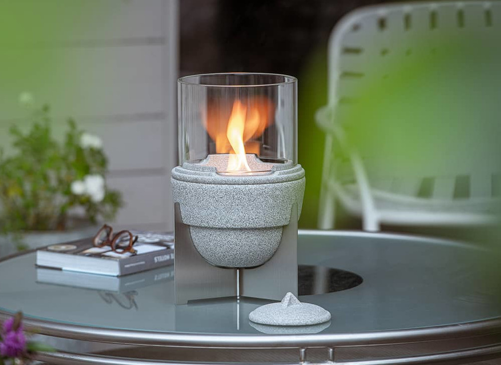 DENK Keramik Schmelzfeuer Outdoor L Granicium mit Lichtglas-Aufsatz ~ SLG+LGA von DENK Keramik DENK Keramik Schmelzfeuer Outdoor L Granicium mit Lichtglas-Aufsatz ~ SLG+LGA von DENK Keramik