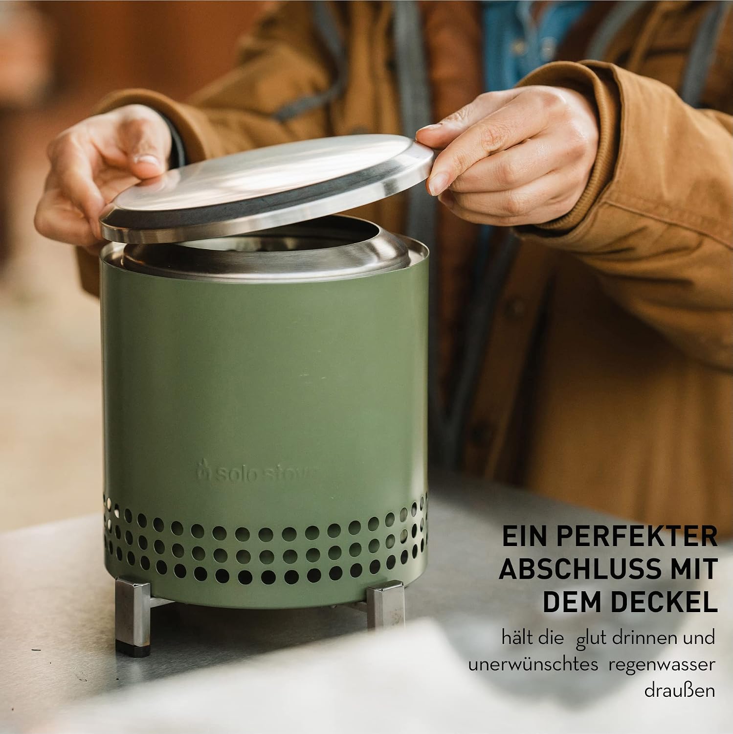 Solo Stove Mesa XL Accessorie-Set | Inkl. 4 Mini-Röstspieße aus Edelstahl + Ablagen, Pellet Schaufel, Mesa XL Deckel, Aufbewahrungsetui von Solo Stove