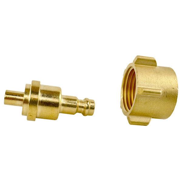 Stecknippel NW5 auf Propanflaschengewinde von HUW24