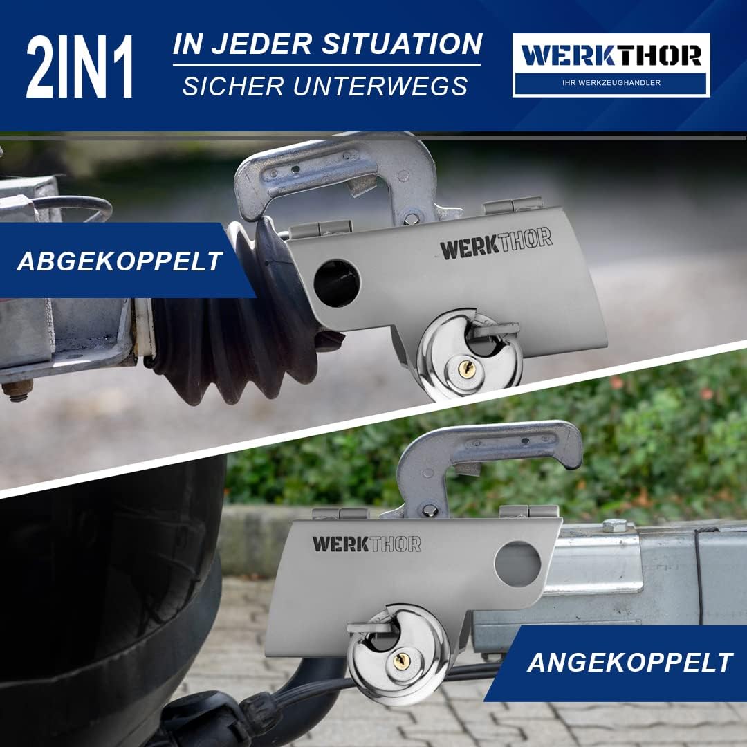 WERKTHOR Anhängerschloss | Kastenschloss | Diebstahlschutz | Silber mit Schlüssel Schloß von WERKTHOR WERKTHOR Anhängerschloss | Kastenschloss | Diebstahlschutz | Silber mit Schlüssel Schloß von WERKTHOR