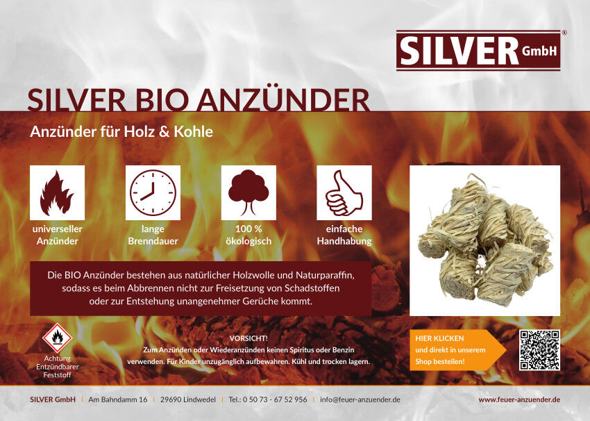 10kg SILVER Holzwolle Anzünder | Grillanzünder - Ofennzünder - Kaminanzünder für Holz und Kohle von SILVER GmbH