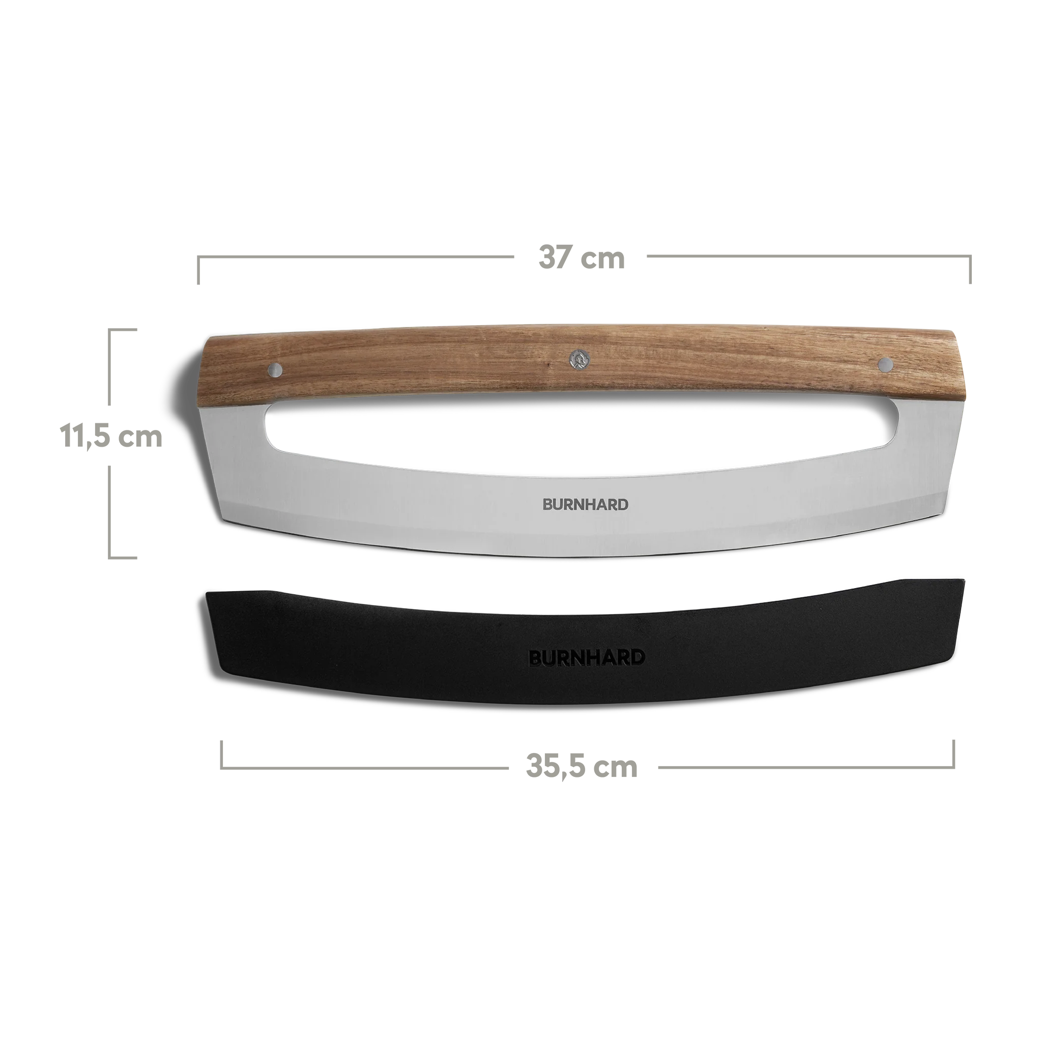 BURNHARD Pizzastein mit Pizzaschaufel, Pizzawiegemesser und Pizzabrett von BURNHARD