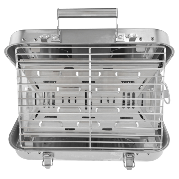 BBQ 45 for five praktischer Edelstahl Koffergasgrill für unterwegs von HUW24