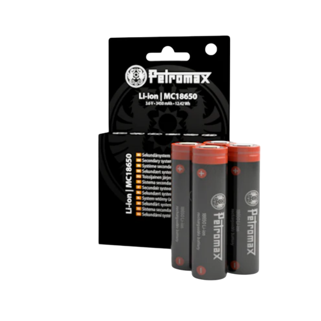 Petromax Lithium Ionen Akkus 4er-Set - 3450 mAh für LED Laterne LM500 Petromax Lithium Ionen Akkus 4er-Set - 3450 mAh für LED Laterne LM500