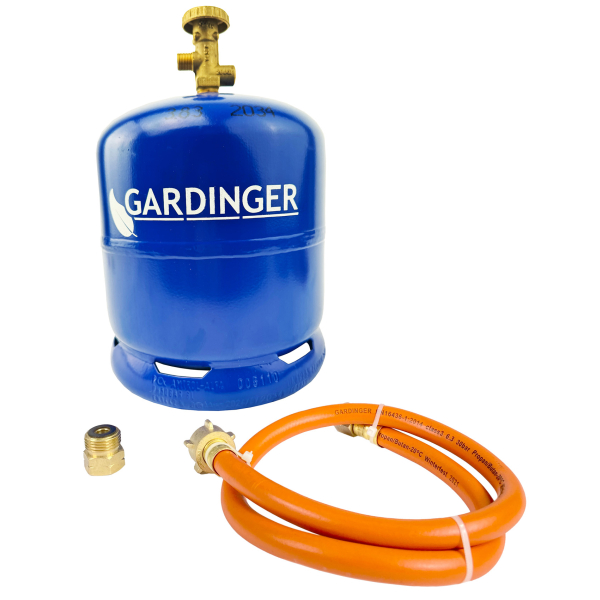 Befüllbare Propanflasche Profill907 2,5kg + Umfüllschlauch + Adapter für z.B. VW California von HUW24 Befüllbare Propanflasche Profill907 2,5kg + Umfüllschlauch + Adapter für z.B. VW California von HUW24
