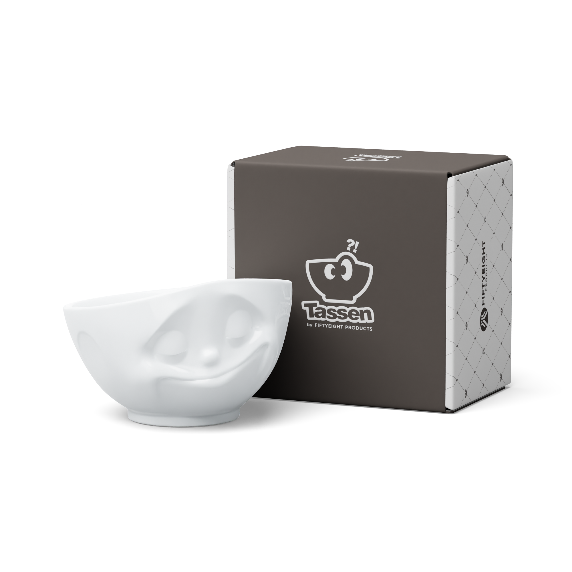 58products | XL Schale Glücklich weiß 1000 ml | Made in Germany von 58products