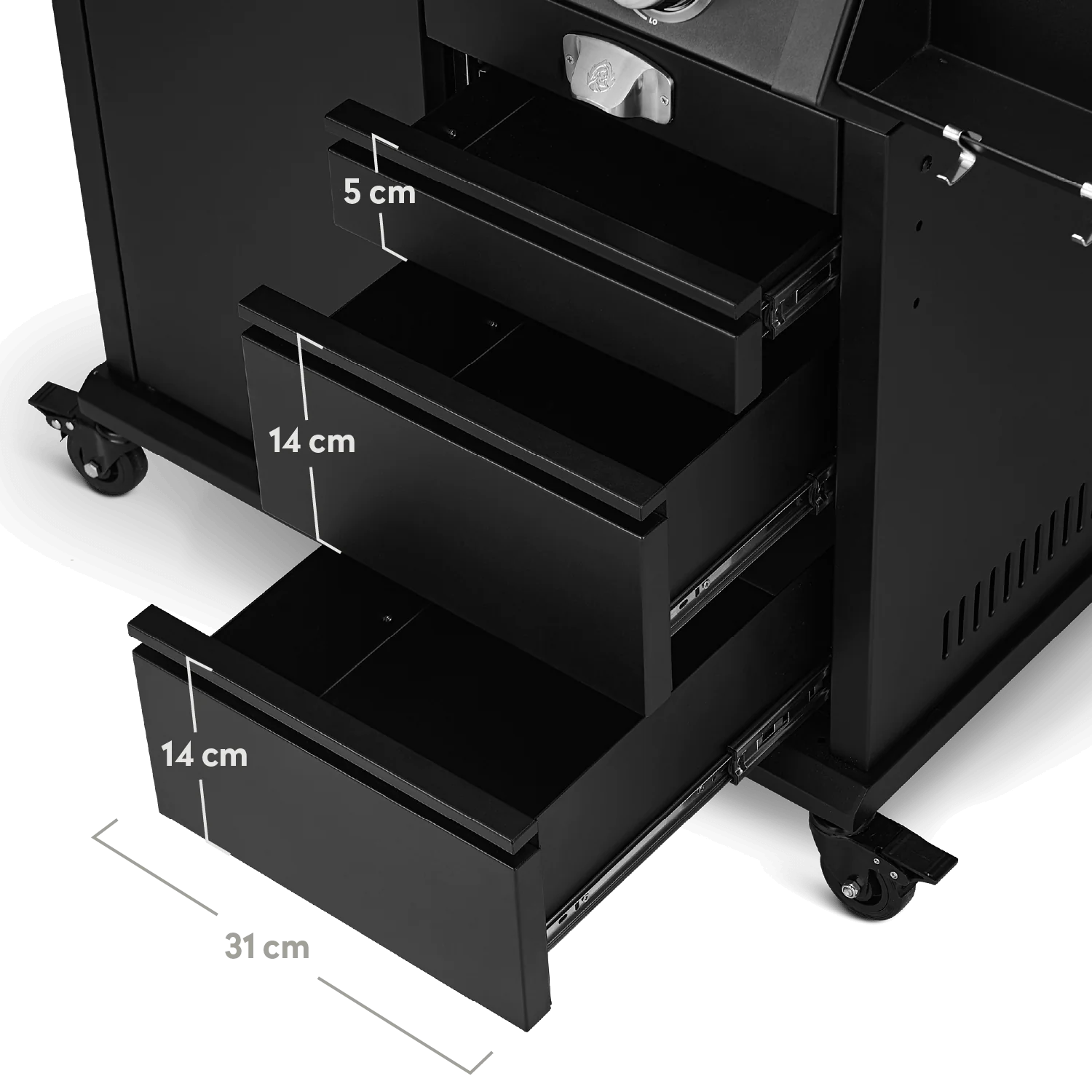 BURNHARD Big EARL Premium-Gasgrill 4-Brenner in der Farbe Schwarz mit Gusseisenrost von BURNHARD