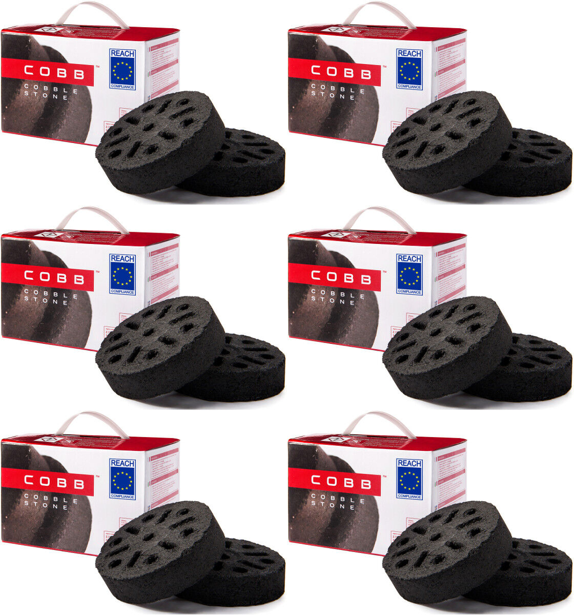 36x Cobble Stone für Cobb Holzkohlegrills und jeden anderen Grill von Cobb