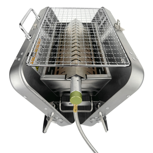 BBQ 42 Veggie Gemüsegrillaufsatz aus Edelstahl Passgenau für GARDINGER BBQ 42 BBQ for two von HUW24
