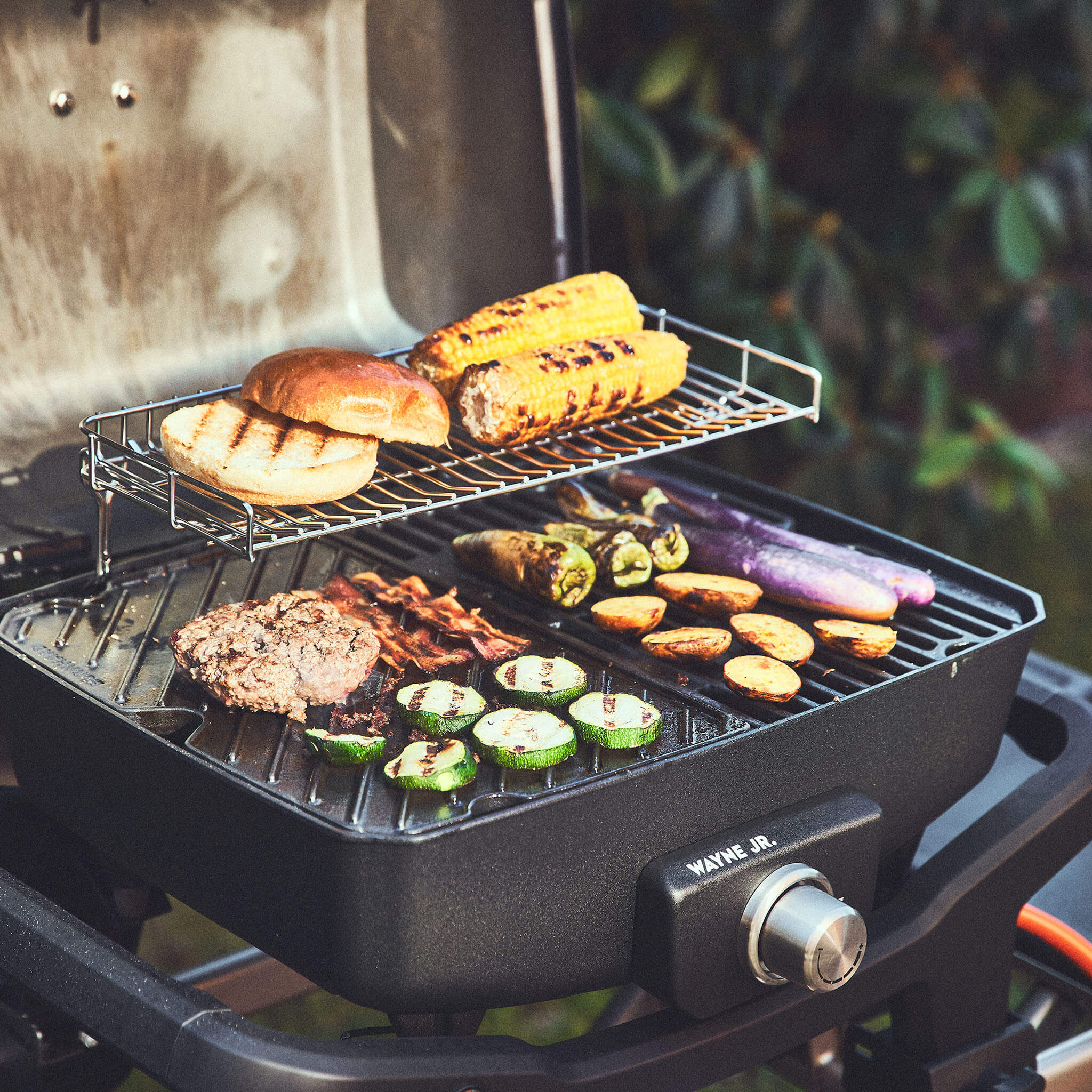 BURNHARD WAYNE Jr. 1-Brenner - Grillplatte Gusseisen beidseitig von BURNHARD