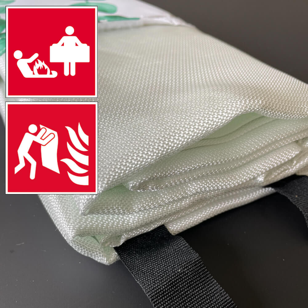 Löschdecke Affen | Brandschutzdecke 1.20m x 1.80m für Haus | Camping | Boot | Grill | Personen von Naaais