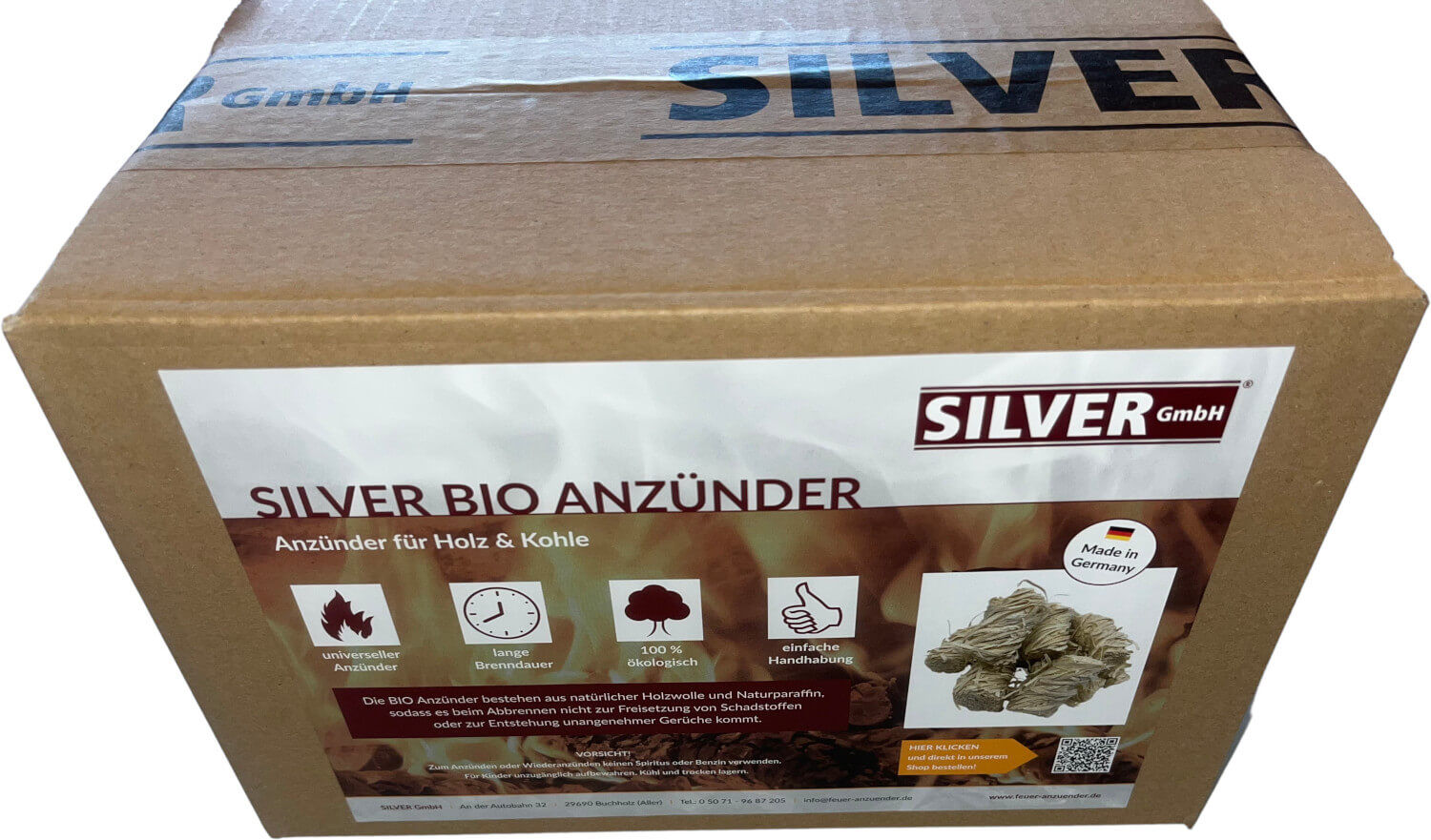 1kg SILVER Holzwolle Anzünder | Grillanzünder - Ofennzünder - Kaminanzünder für Holz und Kohle von SILVER GmbH
