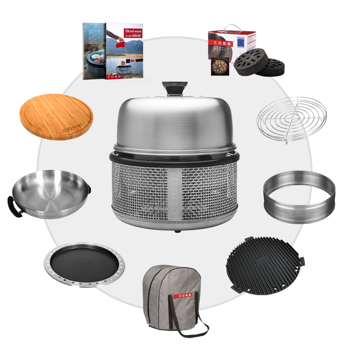 COBB Premier AIR DELUXE Grill ~ 10-teilig inkl. Cobble Stone COBB Premier AIR DELUXE Grill ~ 10-teilig inkl. Cobble Stone