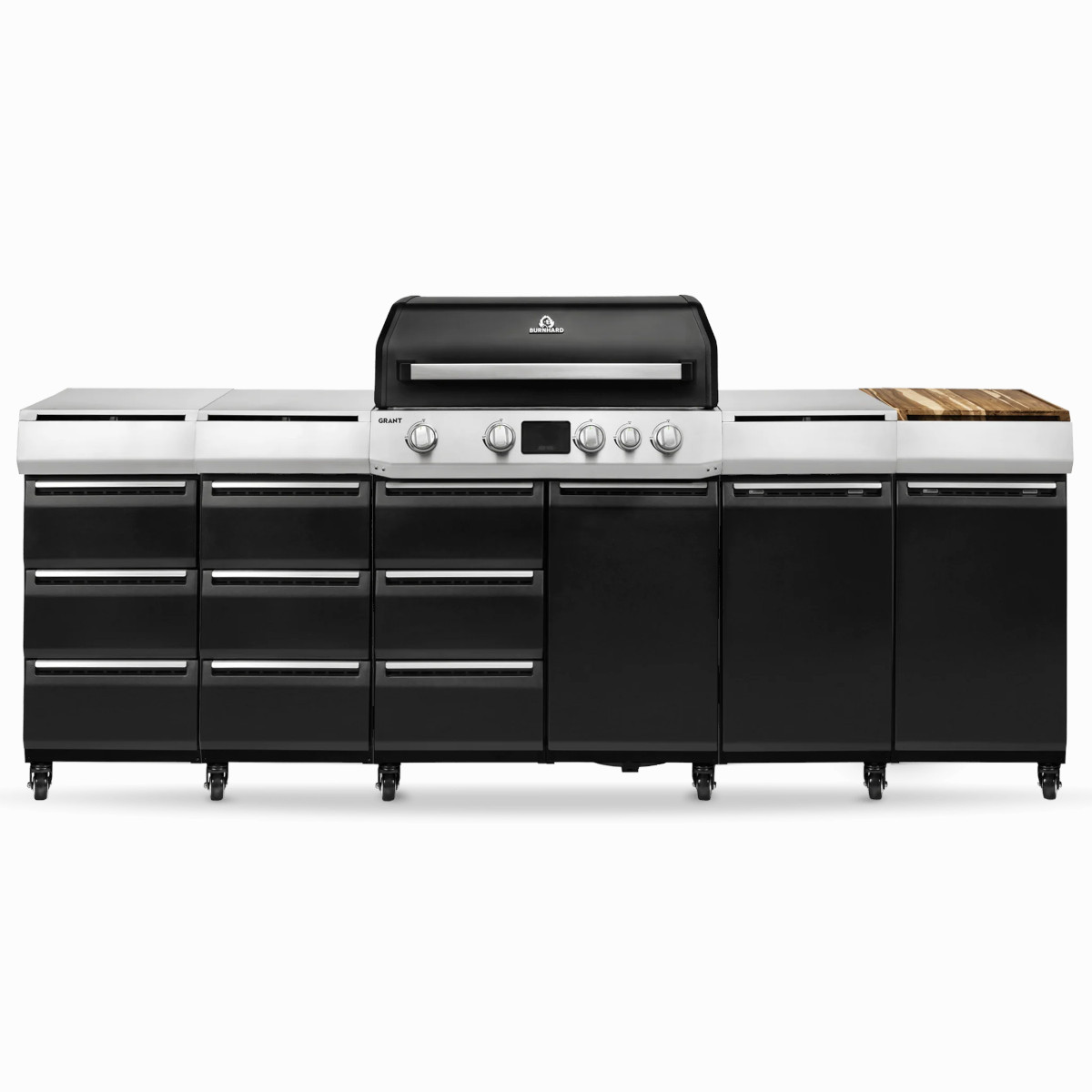 BURNHARD GRANT Station - Modularer Gasgrill 4-Brenner inkl. Schubladen & Edelstahl-Rosten BURNHARD GRANT Station - Modularer Gasgrill 4-Brenner inkl. Schubladen & Edelstahl-Rosten