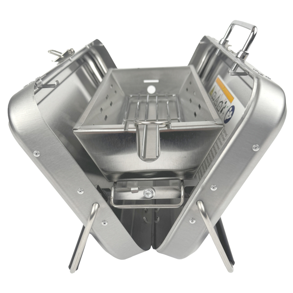 BBQ 42 kleinster Koffergasgrill für unterwegs für Schraubkartusche oder Holzkohle von HUW24 BBQ 42 kleinster Koffergasgrill für unterwegs für Schraubkartusche oder Holzkohle von HUW24