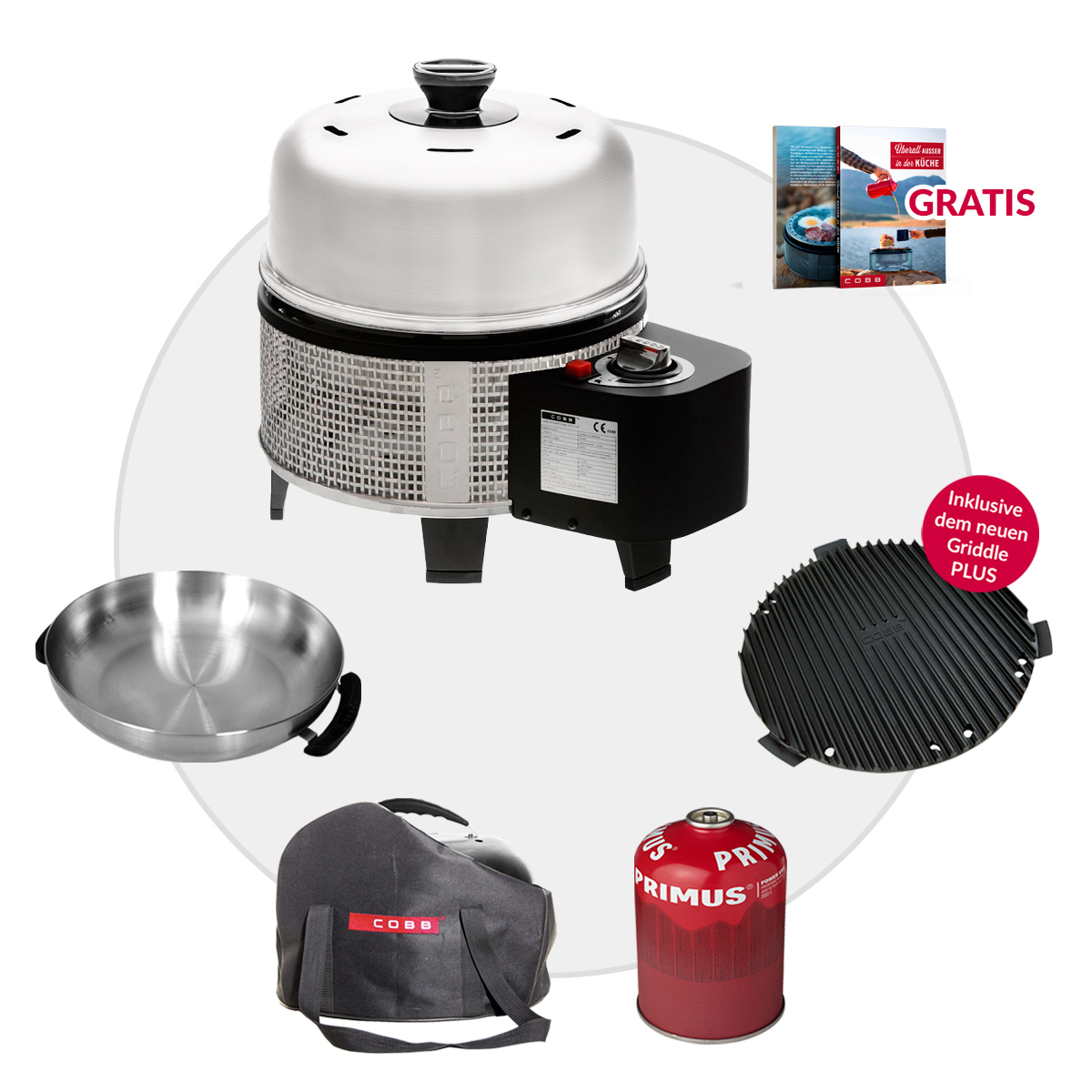 COBB Gas DELUXE 2.0 Grill Multifunktionsküche inkl. Wok + Kartusche