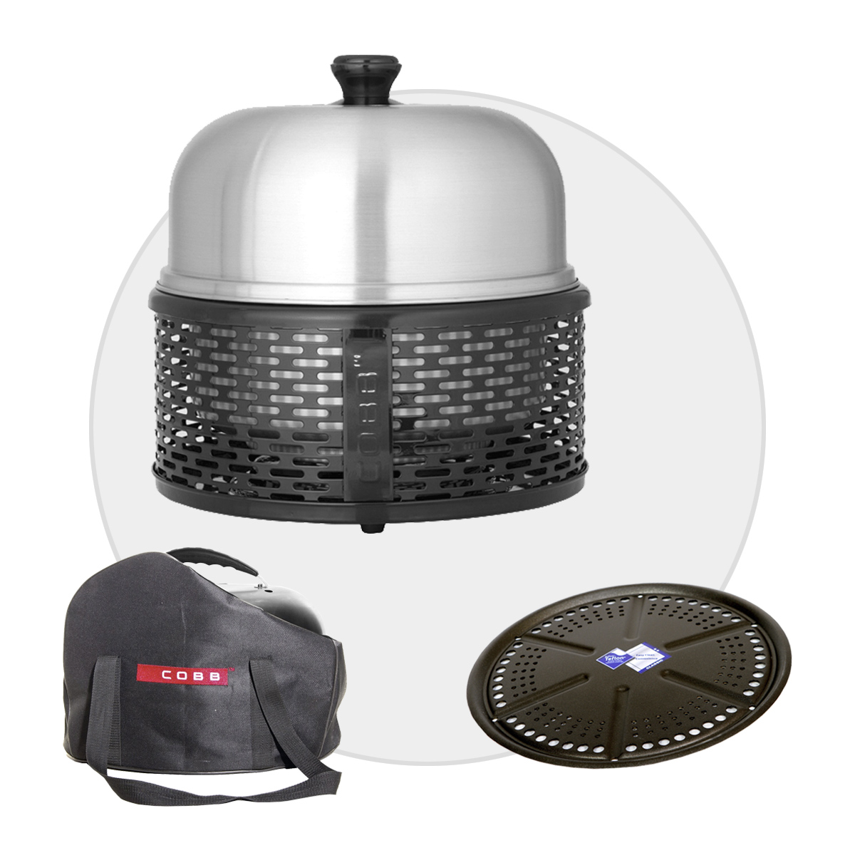 COBB PRO BLACK Holzkohle Grill inkl. Grillplatte + Tasche GRATIS | CO74 von Cobb