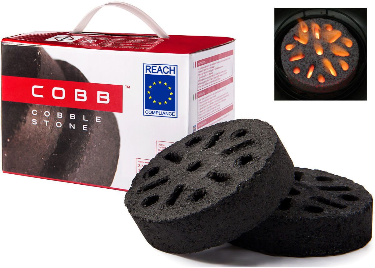 COBB Supreme Deluxe 2.0 Facelift Holzkohlegrill Komplett-Set - inkl. Supreme Pfanne, Bratenrost, Griddle+, 2x Cobble Stone & Tasche von Cobb